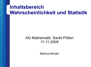 Inhaltsbereich Wahrscheinlichkeit und Statistik