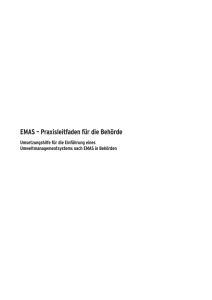 EMAS – Praxisleitfaden für die Behörde