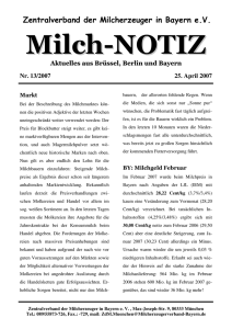 Milch-Notiz 13-07 - Verband der Milcherzeuger Bayern eV