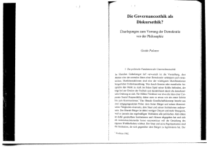 Die Governanceethik als Diskursethik?