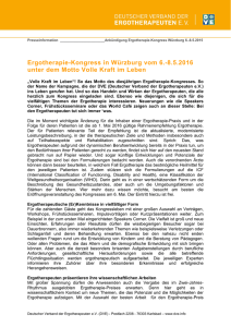 Ergotherapie-Kongress in Würzburg vom 6.-8.5.2016 unter