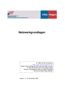 Netzwerkgrundlagen - der Online Plattform der VHS Hagen