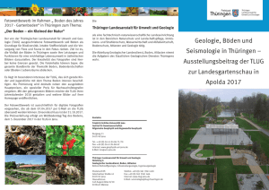 Faltblatt "Geologie, Böden und Seismologie in