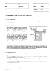 Versuch B4 Mikroskopie - Technische Universität Braunschweig