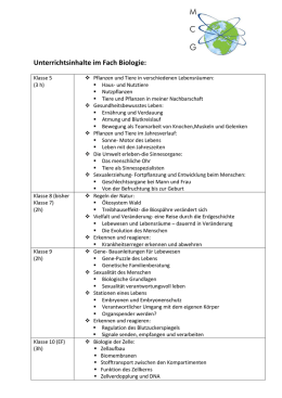 G8 Lehrplan Jahrgangsstufe 12 4. Evolution 4.1
