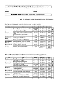 Schulbuchliste Klasse 13 - Gemeinschaftsschule Saarbrücken