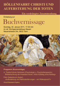 Buchvernissage - ref. Kirchgemeinde Dürnten