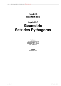 Geometrie Satz des Pythagoras