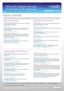 und Support-Flyer - Microsoft Center