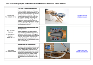 Liste der Ausstellungsobjekte des Münchner SIGNO Erfinderclubs