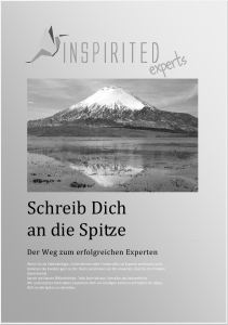 Der Weg zum Experten