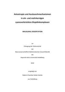 Anisotropie und Austauschmechanismen in ein