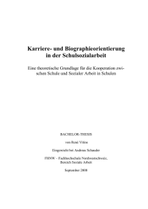 und Biographieorientierung in der Schulsozialarbeit