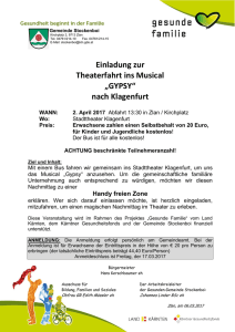 Einladung zur Theaterfahrt ins Musical „GYPSY“ nach Klagenfurt