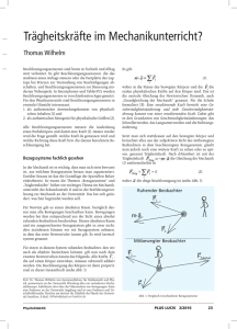 Trägheitskräfte im Mechanikunterricht?