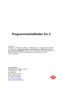 Programmierleitfaden für C