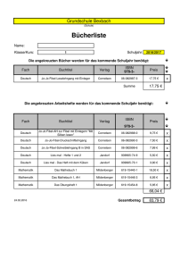 160224 Bexbach-1617-Schulbuchliste Klasse 1-4