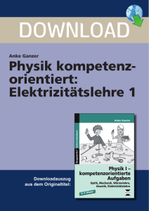 3203DA9 Physik kompetenzorientiert: Elektrizitätslehre 1