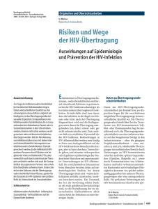 Risiken und Wege der HIV-Übertragung