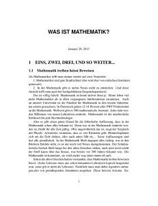 WAS IST MATHEMATIK?