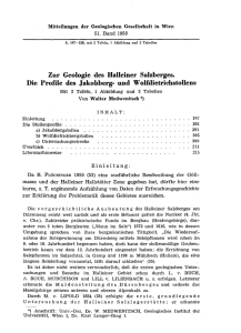 Zur Geologie des Halleiner Salzberges. Die Profile des Jakobberg