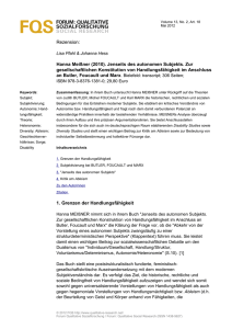 FORUM: QUALITATIVE SOZIALFORSCHUNG SOCIAL RESEARCH