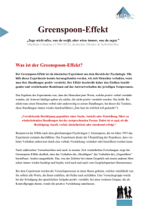 Greenspoon Effekt - UnternehmensErfolg