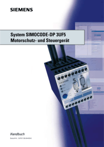 Handbuch System SIMOCODE-DP 3UF5 Motorschutz