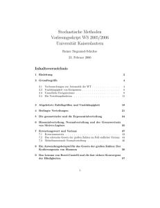 Stochastische Methoden Vorlesungsskript WS 2005/2006