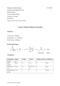 Versuch: Seifenherstellung aus Kokosfett