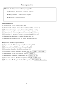 Vektorgeometrie - mathcourses.ch
