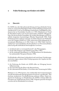 7 Frühe Förderung von Kindern mit ADHS