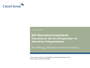 BAI Alternative Investments Diversifizieren Sie Ihre Ertragstreiber mit