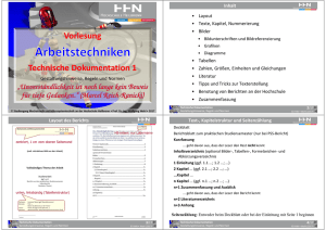 Vorlesung Technische Dokumentation 1