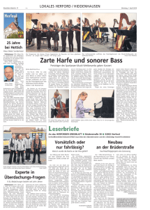 Zarte Harfe und sonorer Bass - Musikschule Herford