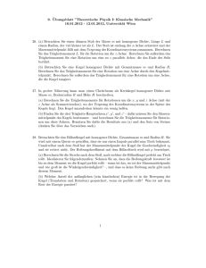 9. ¨Ubungsblatt ”Theoretische Physik I: Klassische