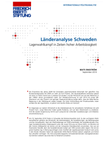 Länderanalyse Schweden - Bibliothek der Friedrich-Ebert