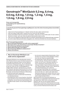 Genotropin® MiniQuick 0,2 mg, 0,4 mg, 0,6 mg, 0,8 mg, 1