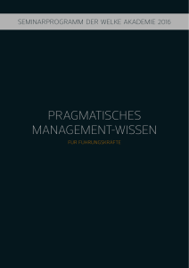 pragmatiScheS management-WiSSen