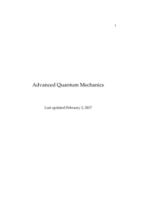 Advanced Quantum Mechanics - TU Graz