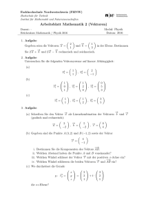 Arbeitsblatt Mathematik 2 (Vektoren)