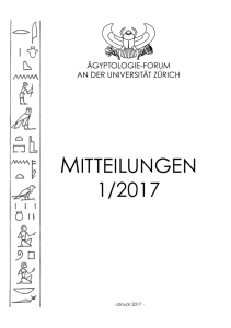 Mitteilungen 1/2017 - Ägyptologie