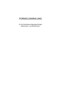 Formelsammlung