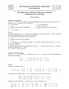 Lösung  - Höhere Mathematik an der TUM