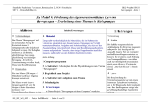 Zu Modul 9: Förderung des eigenverantwortlichen