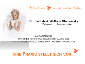 Praxis-Infomappe - Dr. med. dent. Wolfram Olschowsky