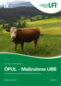 ÖPUL – Maßnahme UBB