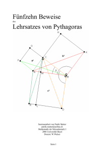 Fünfzehn Beweise Lehrsatzes von Pythagoras