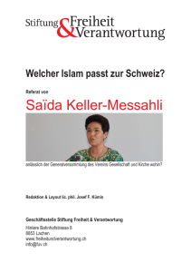 Welcher Islam passt zur Schweiz? - Stiftung für Abendländische