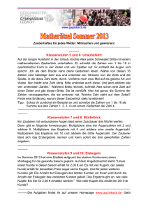 Matherätsel Sommer 2013